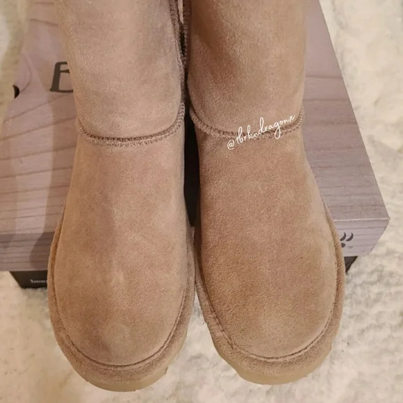 NWT BearPaw Winter Fall Snow Boot Oat & Fur Booties Slipon Boots - Picture 10 of 15